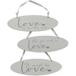 Boltze Schild Marry, L30/B1/H10 cm, weiss