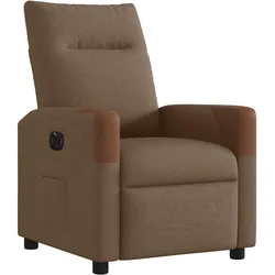 vidaXL Relaxsessel Elektrisch Braun Stoff