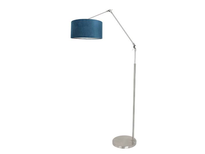 Lampadaire Prestige Chic A 35 x 255 x 145cm Argenté/Turquoise/Argenté Velours E27