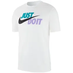 NIKE Sportswear JUST DO IT T-Shirt Herren 101 - white/spirit teal/atomic violet/black L