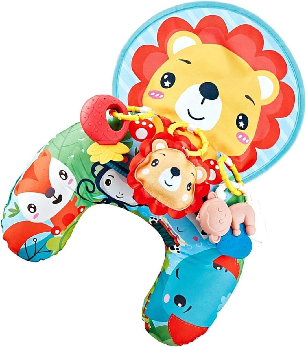 Kinder Zitkussen Lounger Mat met Tweevoudig Matontwerp - Leeuw - 45 cm