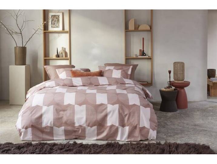 VT wonen VTwonen dekbedovertrek Check Mate Terra 200x200/220