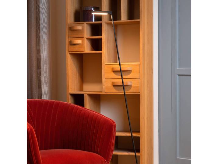 Lucide LED Stehlampe Lavale, dimmbar, schwarz, für Wohn- / Esszimmer, Metall, Modern