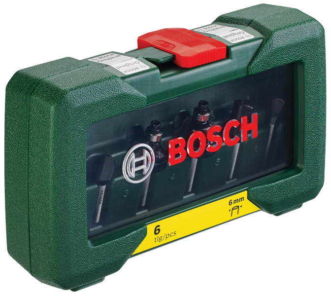 Bosch 6-teiliges HM-Fräser-Set (6 mm Schaft) 2607019464