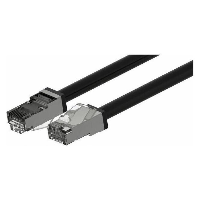 Wirewin Patchkabel Outdoor Cat 6A, S/FTP, 0.25 m, Schwarz (S/FTP, CAT6a, 0.25 m) (PKW-OUT-SF-K6A-PUR 0.25)
