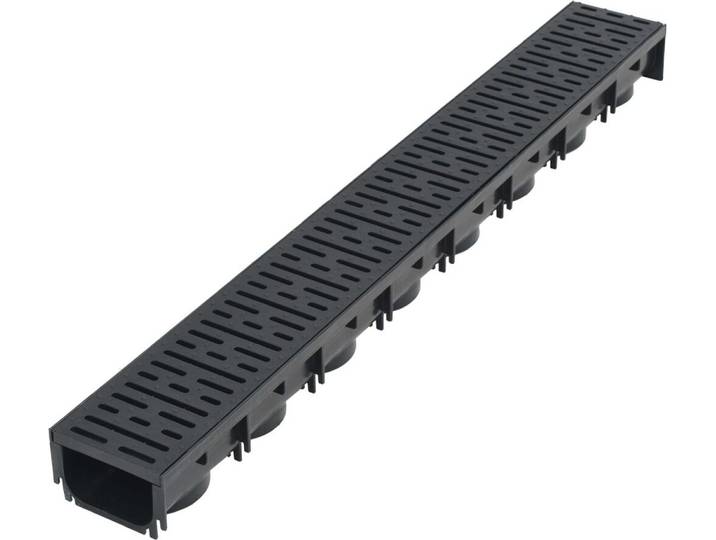 vidaXL Canal de drainage en plastique 1 m
