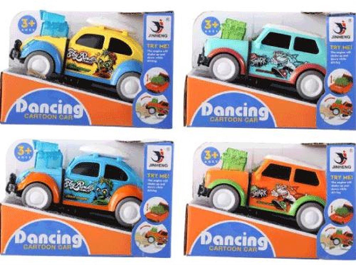 Jono Toys 9845 Dansende cartoon auto - Meerkleurig - 13 cm