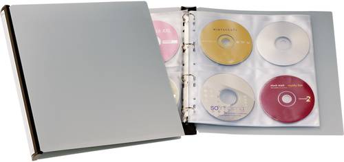 Durable CD/DVD Ordner 96 CDs/DVDs/Blu-rays Schwarz, Grau 12 St. 527701