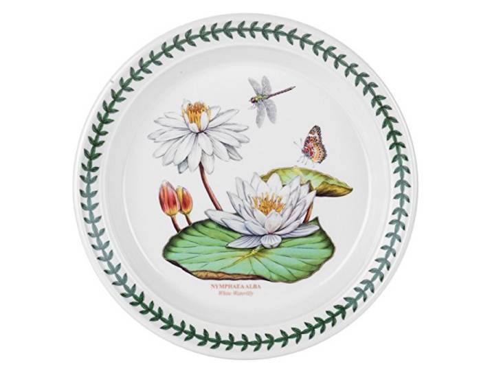 Portmeirion Exotic Botanic Garden Salatteller, 21,6 cm, traditionelles britisches Keramikgeschirr, hergestellt in England, spülmaschinen- und mikrowellengeeignet, Blumengeschirr für Essen und