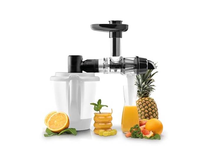 Wundermix - SlowJuicer Entsafter WunderCentix® für TM6, TM5 Große Saftausbeute & einfache Reinigung, Saftpresse Zubehör für gesunde Säfte ohne Zusatzstoffe, Thermomix Erweiterung