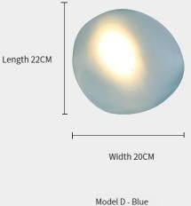 Top Demand Picks Nordic Design Color Glass LED Wall Lamp, Modern Sconce Lighting For Bedroom, Living Room, Hotel Corridor & Home Decor blue 1