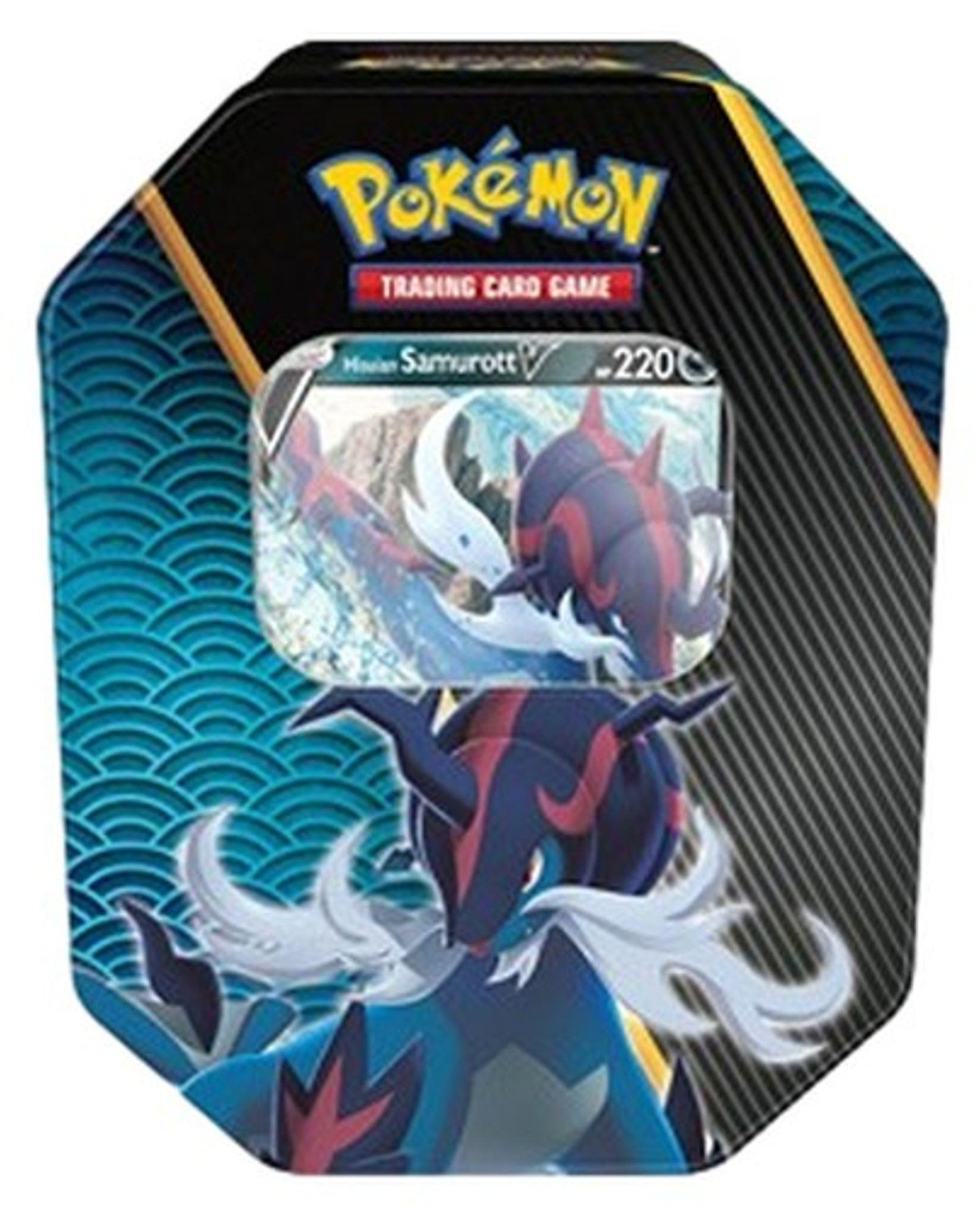 Pokemon Divergent Powers Tins Hisuian Samurott V Tin van The Pokemon Company