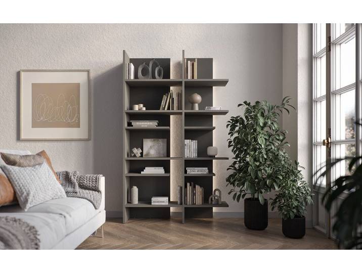 yourhouse24 Regal Linkes Regal mit LED-Beleuchtung FL-01L