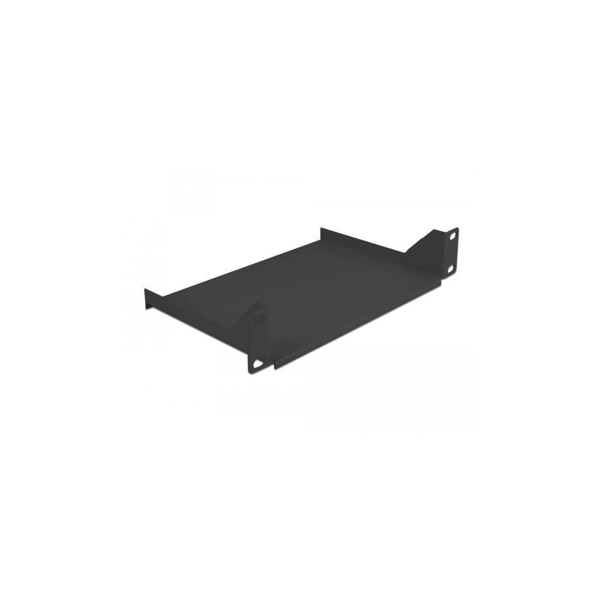 Delock 10-inch legplank voor netwerkserverkast, 1 HE, zwart