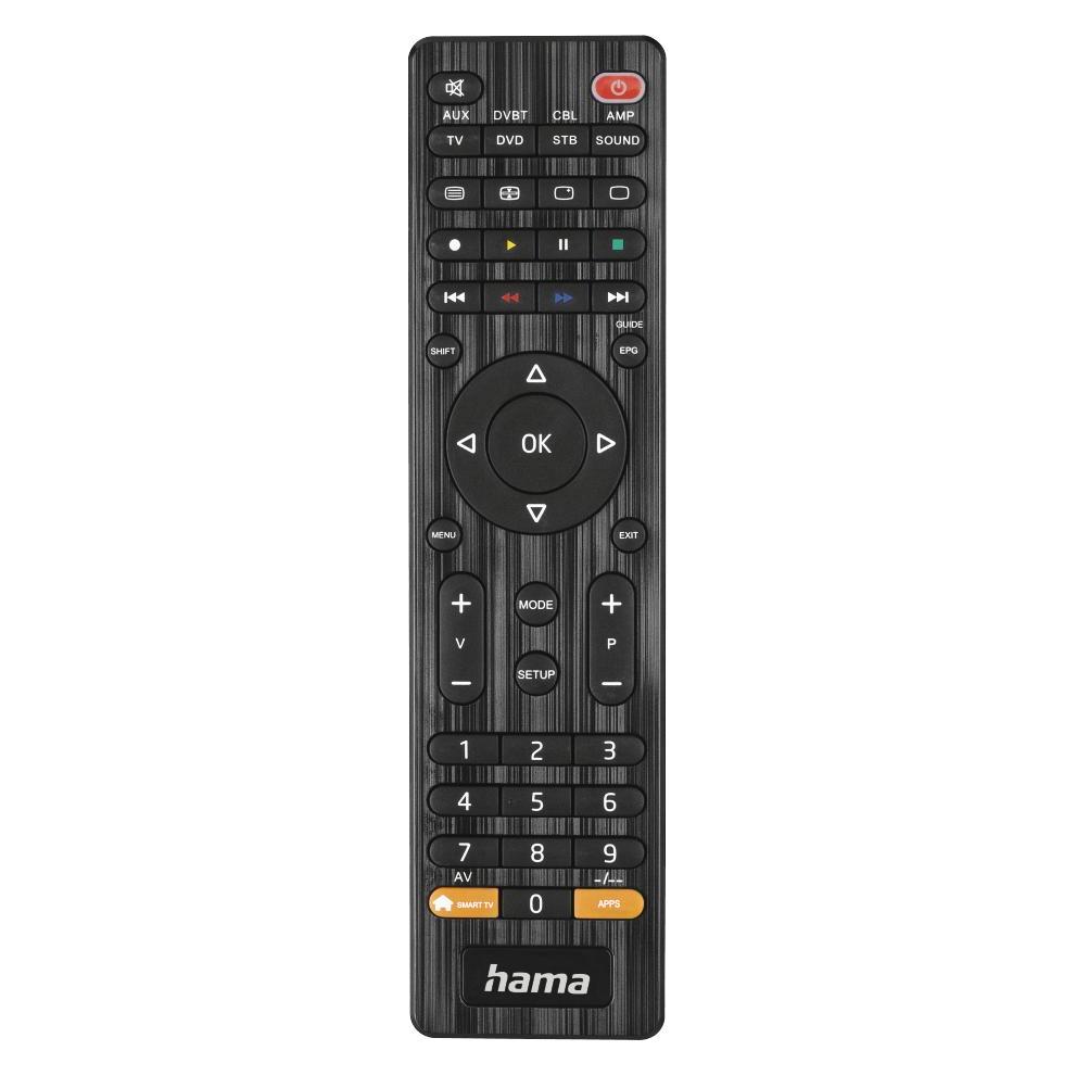 Hama Universal-Fernbedienung TV, Infrarot, für 8 Geräte, mit App-Taste (Universal Fernbedienung, Infrarot) (00221054)