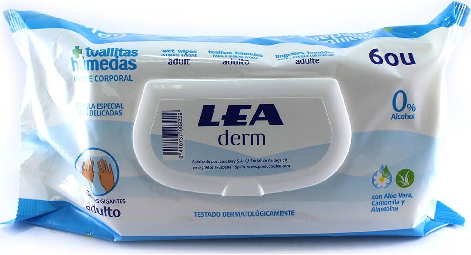 LEA Pack de Toalhetes Húmidos Derm 60u
