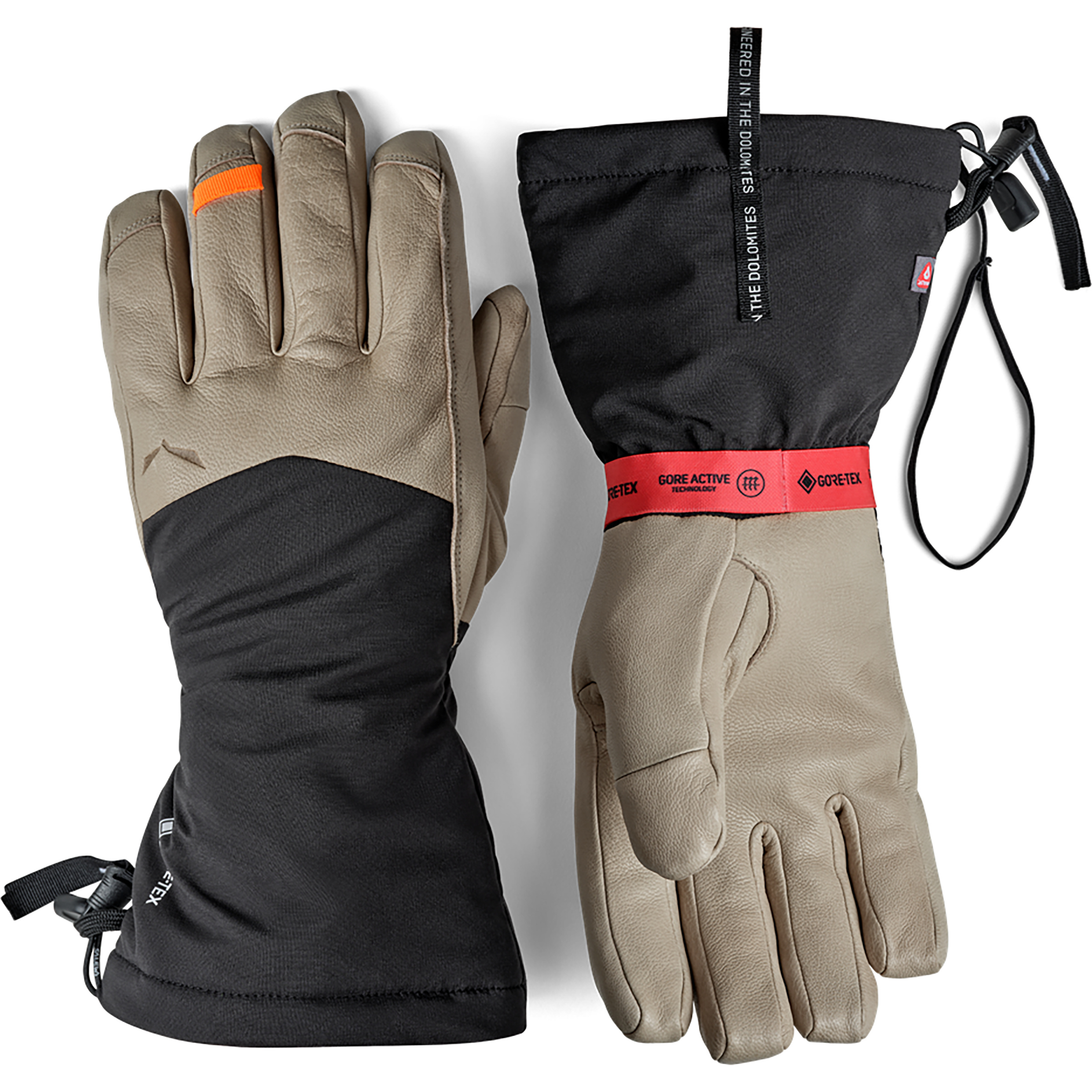Salewa Ortles GTX Long Cuff Fingerhandschuhe grau Größe L Bergsteigen Winddicht Wasserabweisend