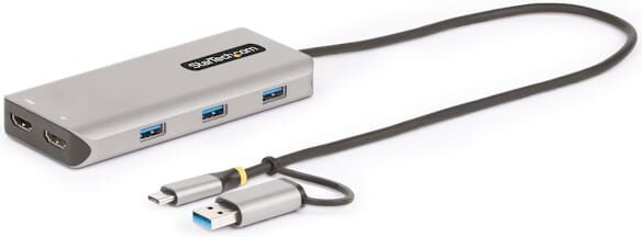 StarTech.com USB-C Multiport Adapter w/Attached USB-C to USB-A