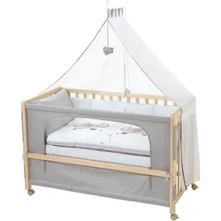 BABYBETT Jumbo twins grau 5er-Set 60 x 120 cm