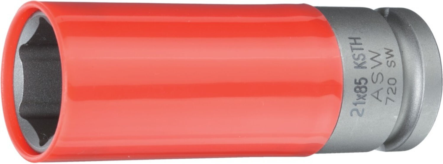 ASW Kraft-Steckschlüsseleinsatz mit Kunststoff-Hülse 1/2" 21x85mm (072813)