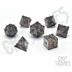 Crit Stones Lava Flow Metal RPG Dice Set