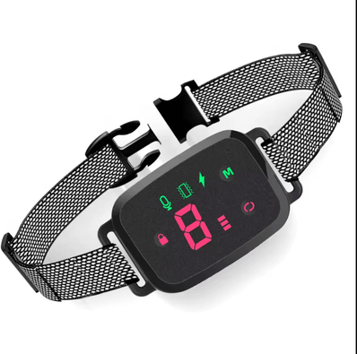 Inspire Curations Smart Automatic Anti Bark Dog Training Collar With Digital Display black