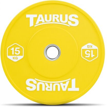 Taurus Coloured Olympic Rubber Bumper Weight Plates 15 kg