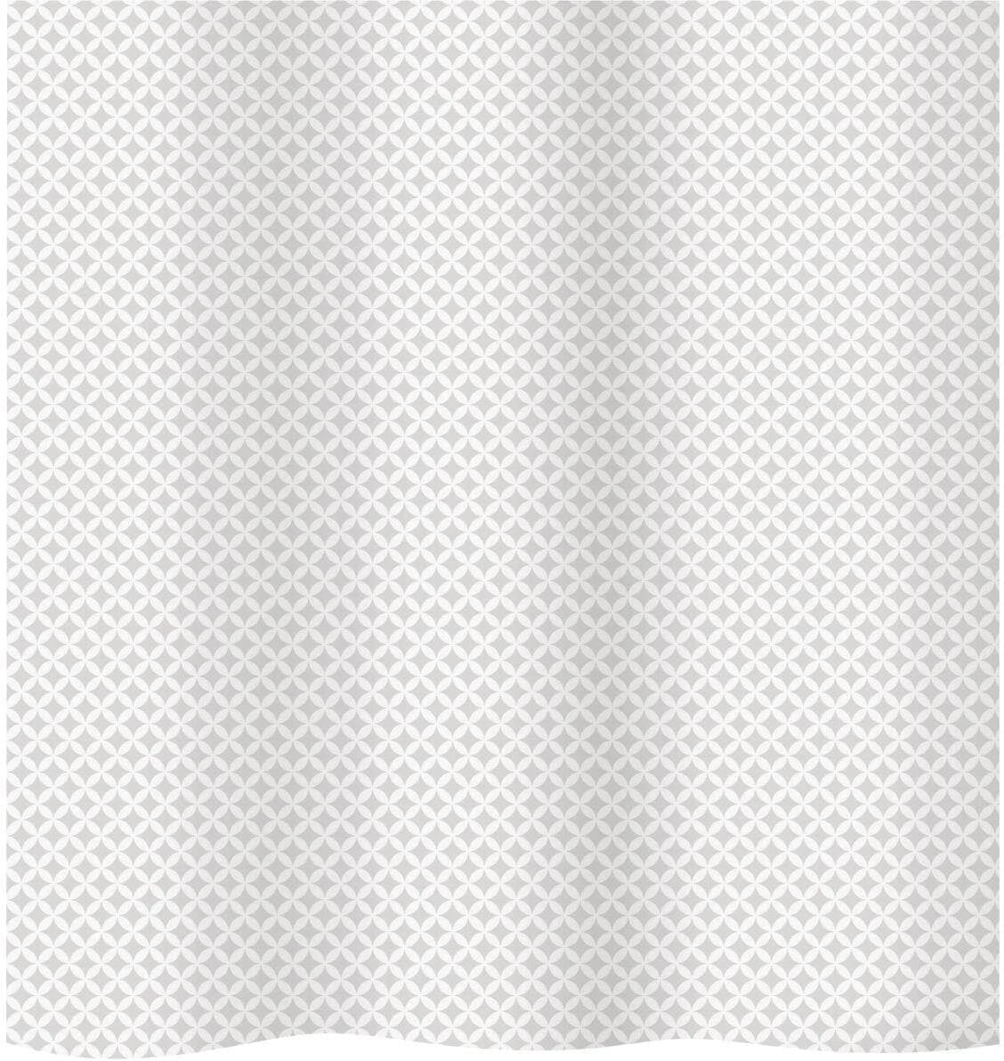 Duschvorhang DIAQUA "Andalus", weiß, B:180cm H:180cm, Polyester, Duschvorhänge, Duschvorhang weiß B/H: 180cm x 180cm