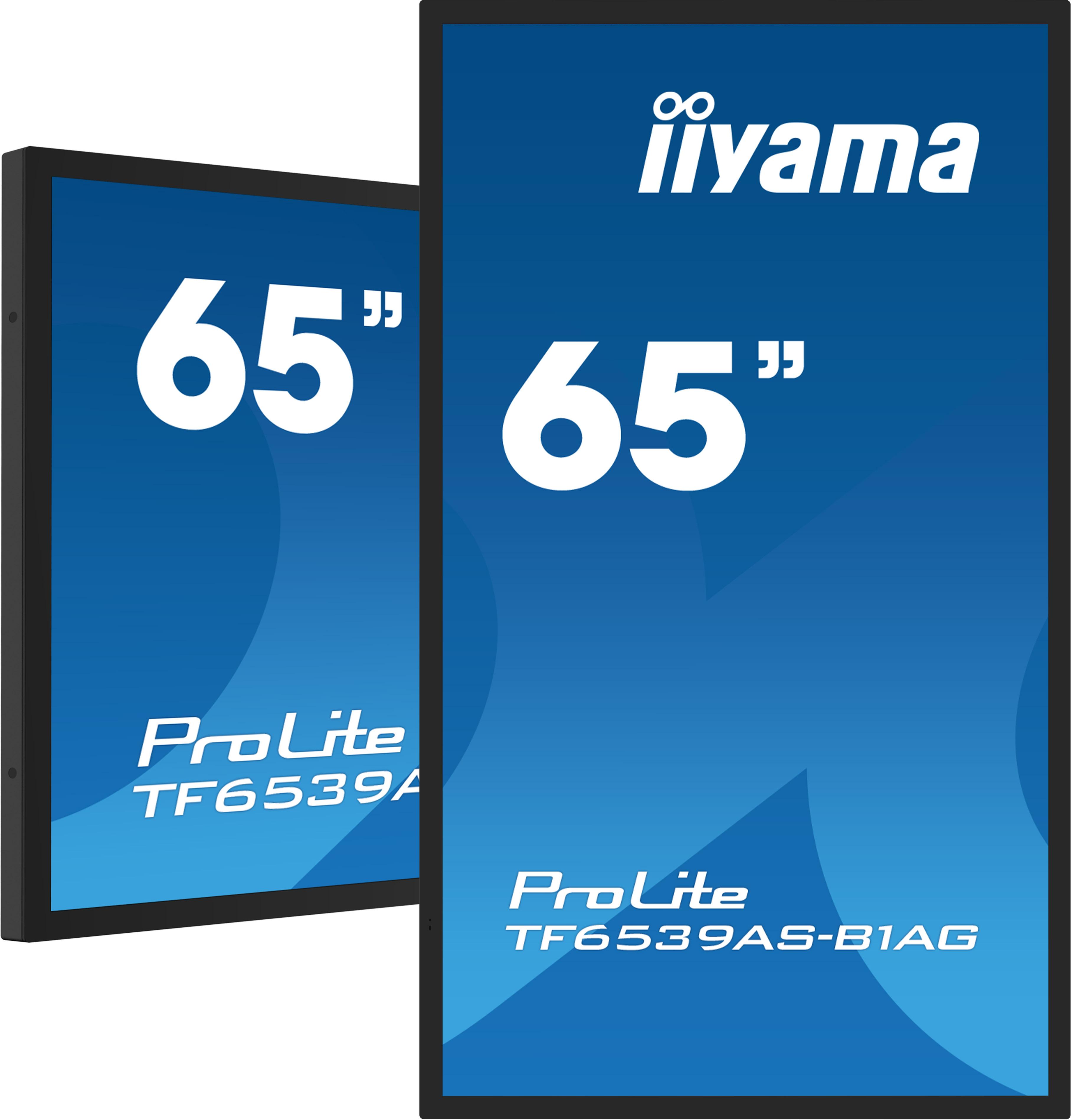 iiyama TF6539AS-B1AG, Kiosk-Design, 163,8 cm (64.5"), LED, 3840 x 2160 Pixel, 24/7