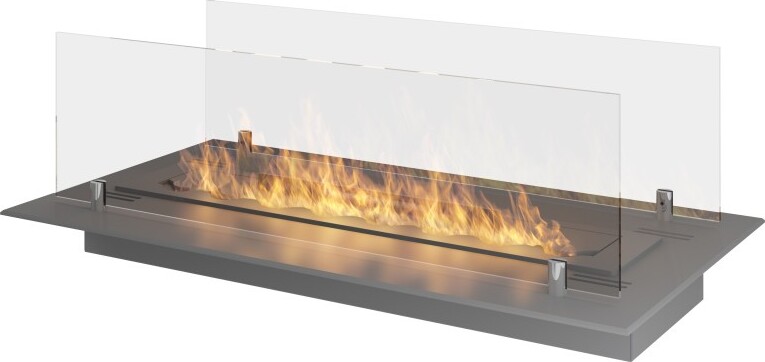 Sololed - Bioethanol-Brennereinsatz/Halterung 60 cm aus Edelstahl mit Gläsern im Lieferumfang enthalten