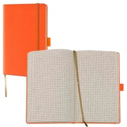 Lediberg Notizbuch »Tucson« kariert A6 orange orange, 9x14 cm