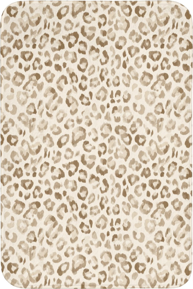 OnlyWow Badmat Luipaard Beige met Antislip - 60 x 90 cm