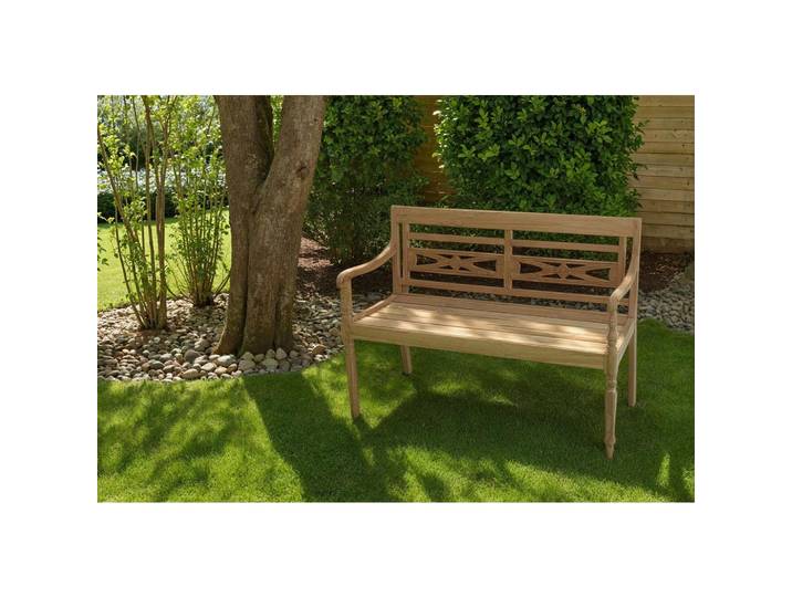 Gartenbank Echtholz Teak 2-Sitzer Sumatra