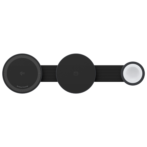 Anker MagGo 3-In-1 Klappbar Kabelloses Schnellladegerät Schwarz
