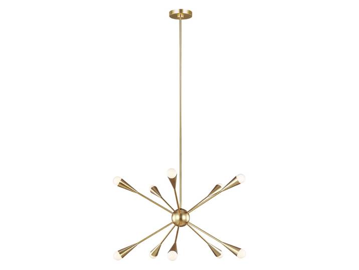 Lustre en acier laiton bruni