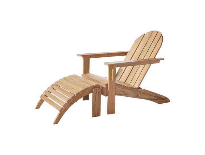 Gardenson Gartenliege, Teakfarben, Holz, Teakholz, vollmassiv, Gartenmöbel, Gartenliegen, Sonnenliegen