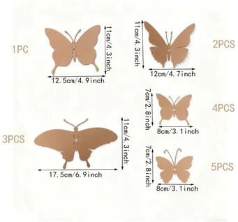 Useful Little Things Metal Butterfly Garden Wall Art Outdoor Hanging Fence Decoration For Patio And Yard 15 Pcs