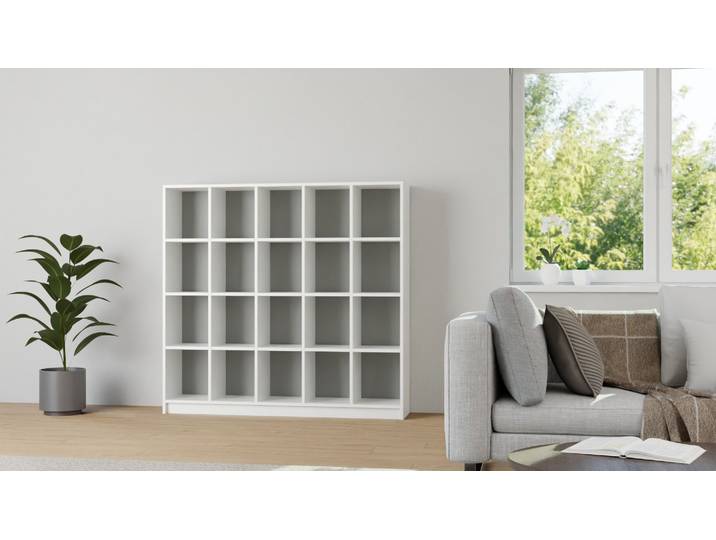 Schlichtes Schallplattenregal nach Maß MDF Beschichtet MDF Weiß matt