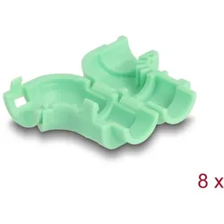 DELOCK Kabel Clips zum Abwinkeln 8 Stück grün