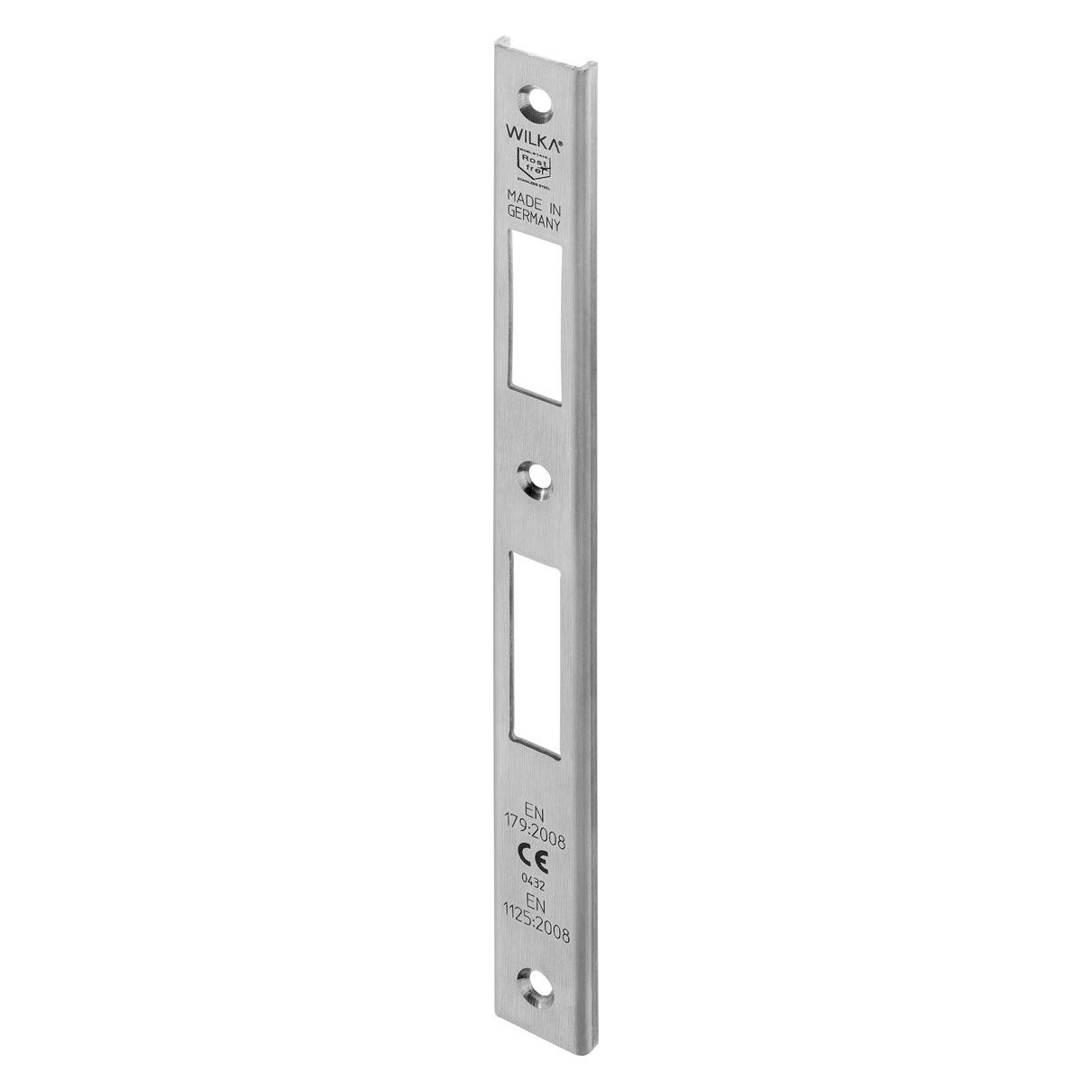 Wilka U-Schliessblech Nirosta P643 24x6x245 mm, für Fluchttüren (Schliessblech) (224036)