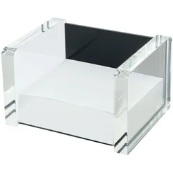 WEDO Zettelbox Exclusiv Acryl gefüllt glasklar schwarz Packung mit 20 Stück
