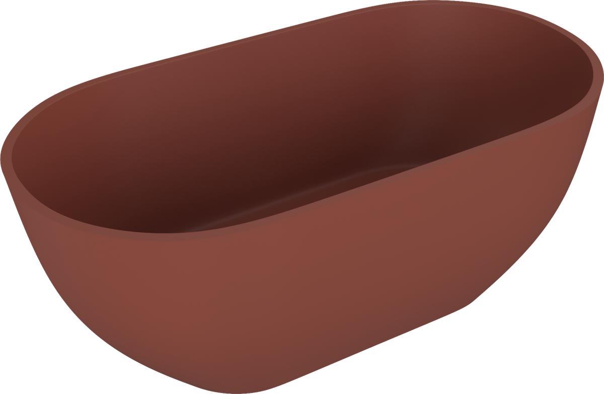 Polysan REDUTA Freistehende Badewanne, Gussmarmor 171x81x58cm, Braun matt