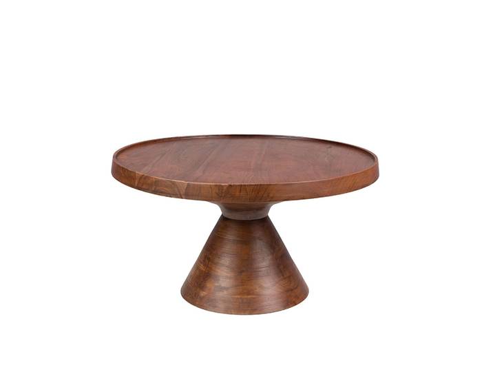 Couchtisch Zuiver Floss 60x60 cm, Nussbaum, Rund, Neu - Perfekt für Sofa und Lounge