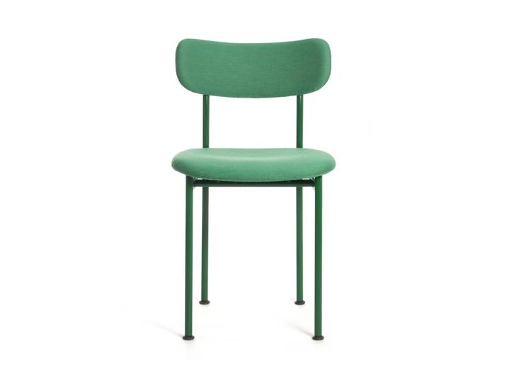 MAGIS lot de 2 chaises rembourrées MOTTA SD1680 (Vert - Tissu et acier)