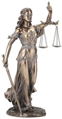 Veronese Design 13.19 in H Justice Holding Sword and Scale Poly Resin