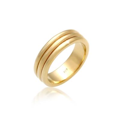Partnerring ELLI PREMIUM "Paarring Drei Ringe Trauring Hochzeit 925 Silber" Gr. 58, gold, Fingerringe, Damen, 58mm, Silber 925 (Sterlingsilber), 6mm