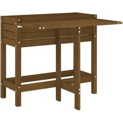 Helloshop26 - Hochbeet für Pflanzen und Blumen Terrassengarten mit klappbarem Deckel braunes Kiefernholz