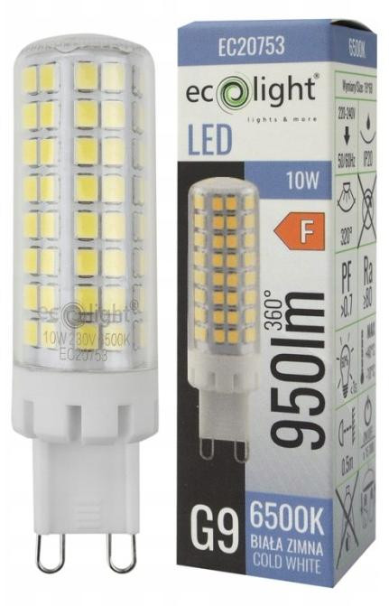 Eco Light LED-lamp G9 10W 6500K 950lm koelwit