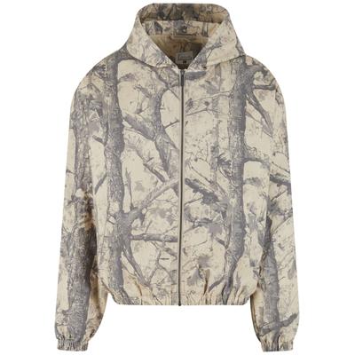 Langmantel KARL KANI "Karl Kani Signature Wood Camo Oversized Work Jacket", Herren, Gr. M, sand, braun, 100% Baumwolle, Mäntel