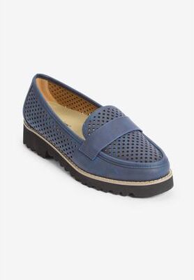 Women's The Essence Slip On Loafer by Comfortview in Navy (Size 11 M)